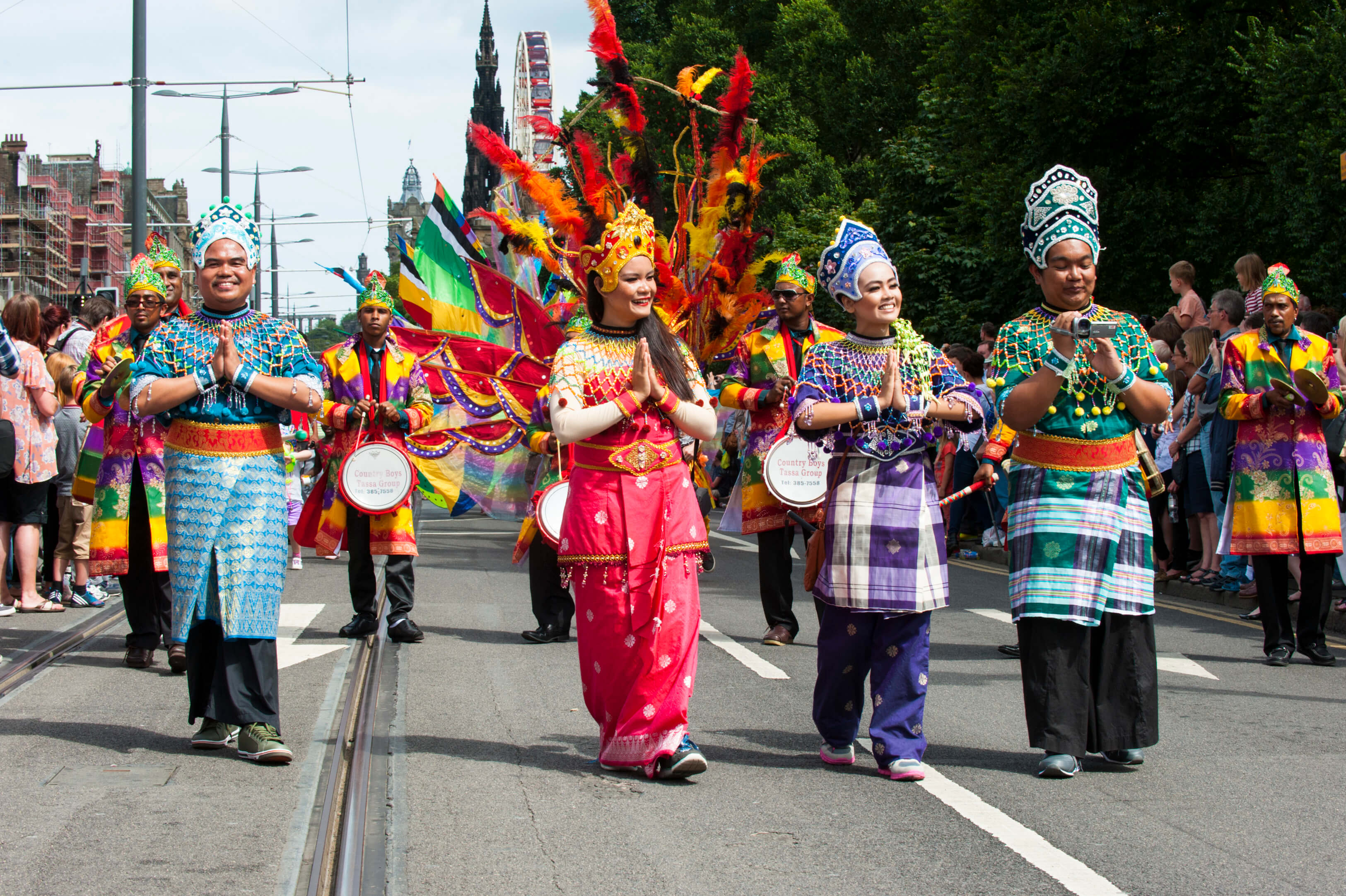 Performers taking part in the Carnival parade