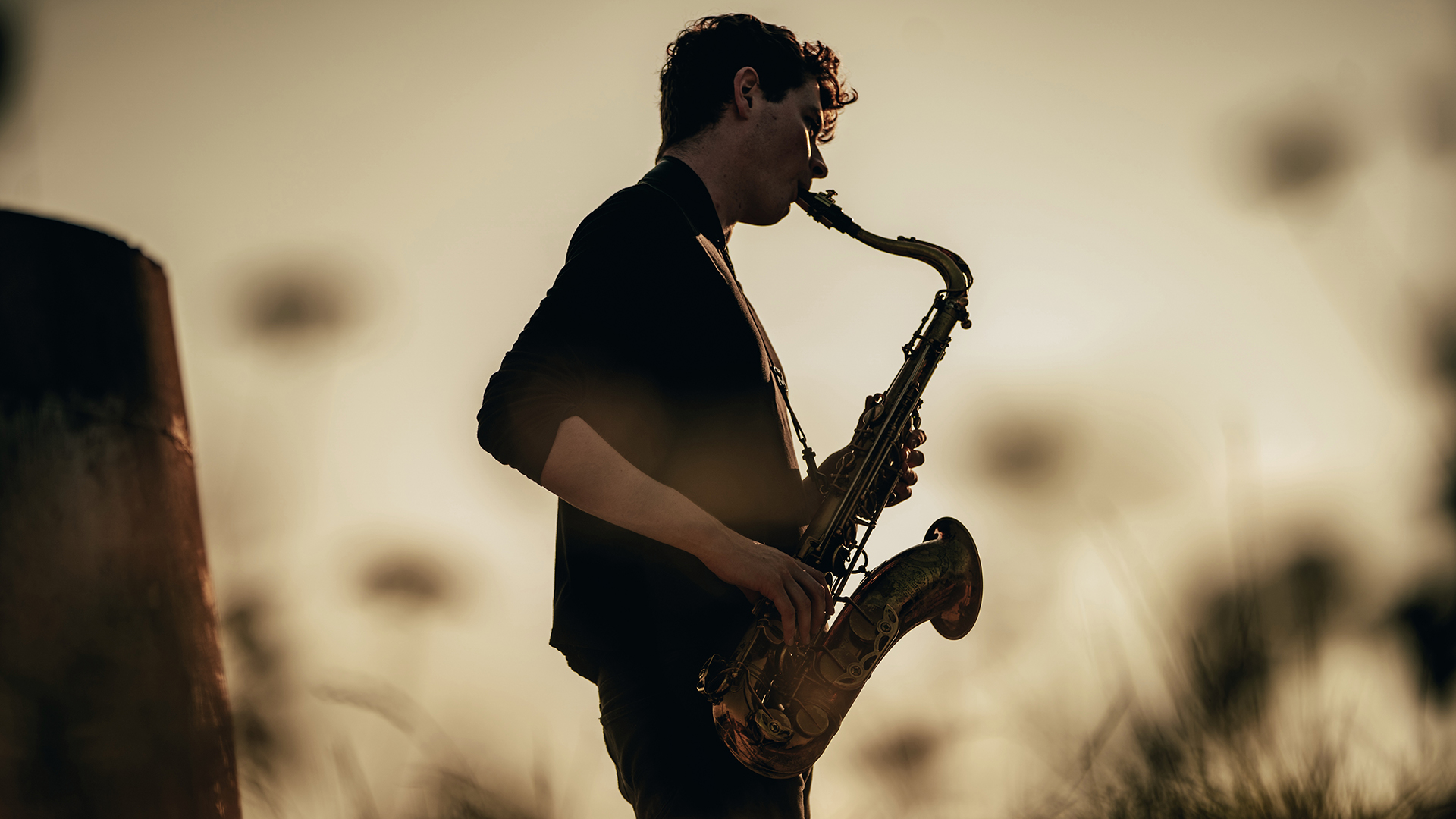 Matt Carmichael playing saxophone